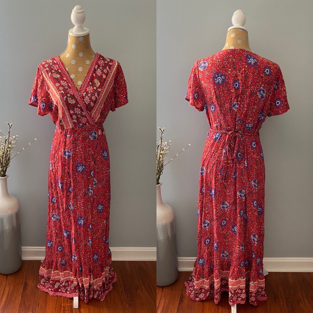 Floral Maxi Wrap Dress
